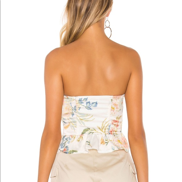 BRAND NEW Revolve floral peplum top. Purchased on Revolve. - Picture 3 of 4